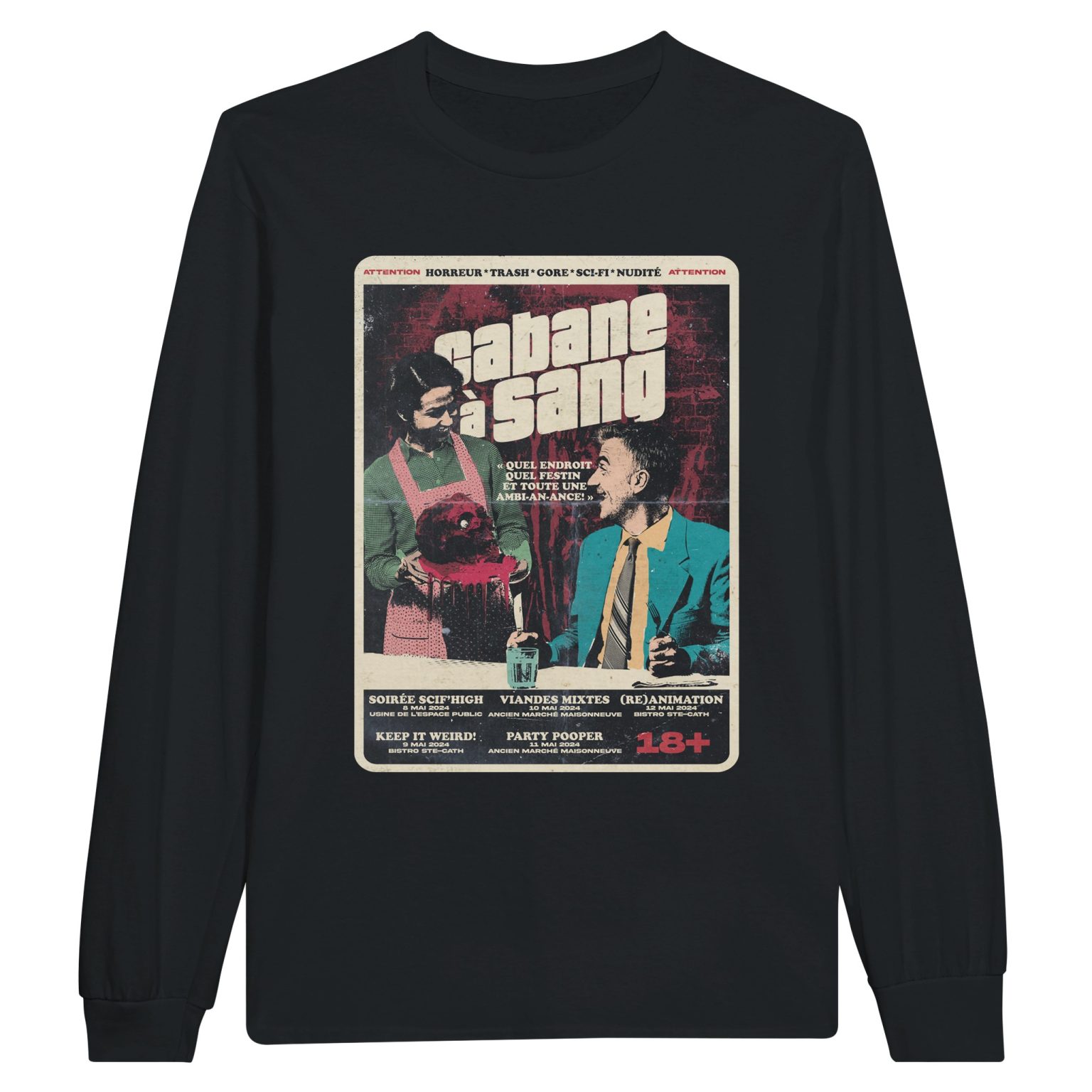 Cabane à Sang 7th Edition (2024) – Black Longsleeve T-Shirt