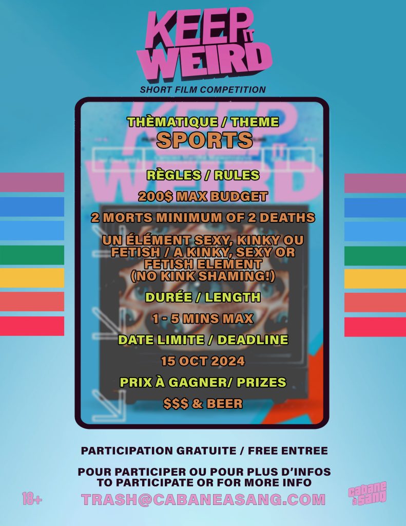 Original 2024 Keep It Weird short film competition artwork: sports theme and submission rules
