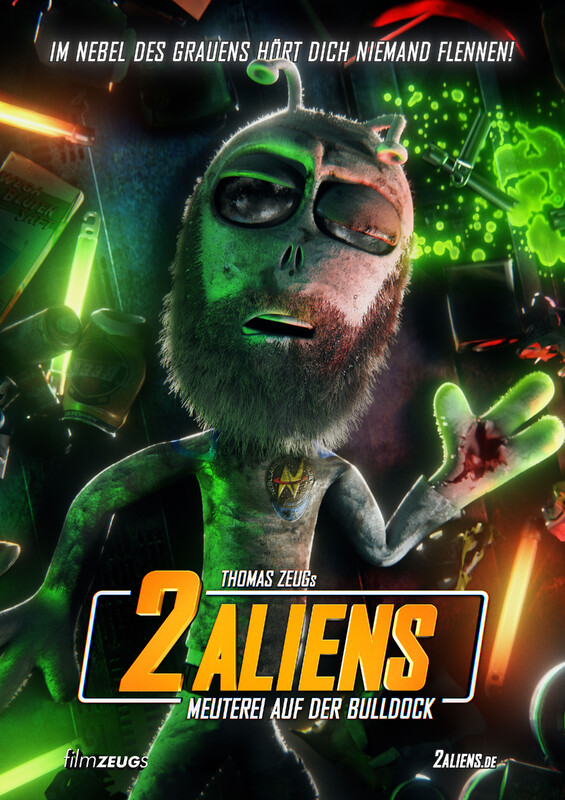 2 Aliens - Meuterei auf der Bulldock (2024) - film poster, directed by Thomas Zeug