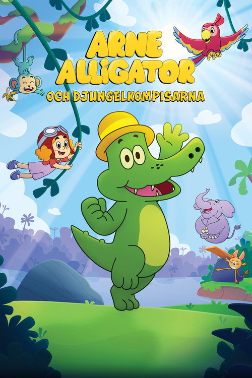 Arne Alligator och djungelkompisarna (2024) - film poster, directed by Jenny Jokela