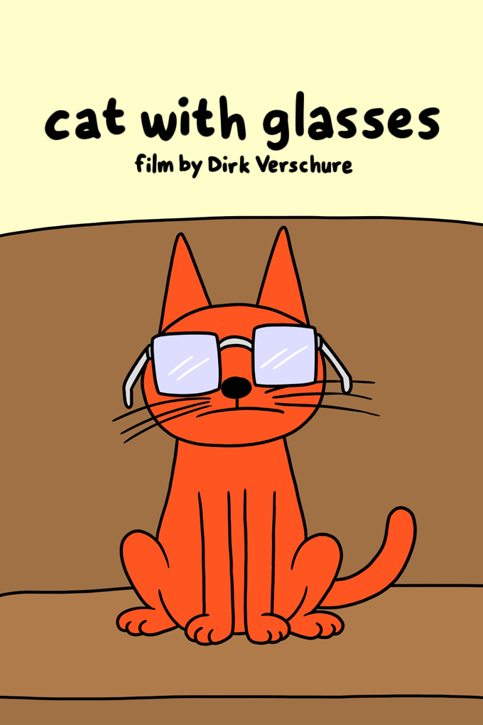 cat with glasses (2023) - film poster, directed by Dirk Verschure