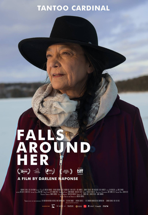 Falls Around Her (2018) — film poster, directed by Darlene Naponse