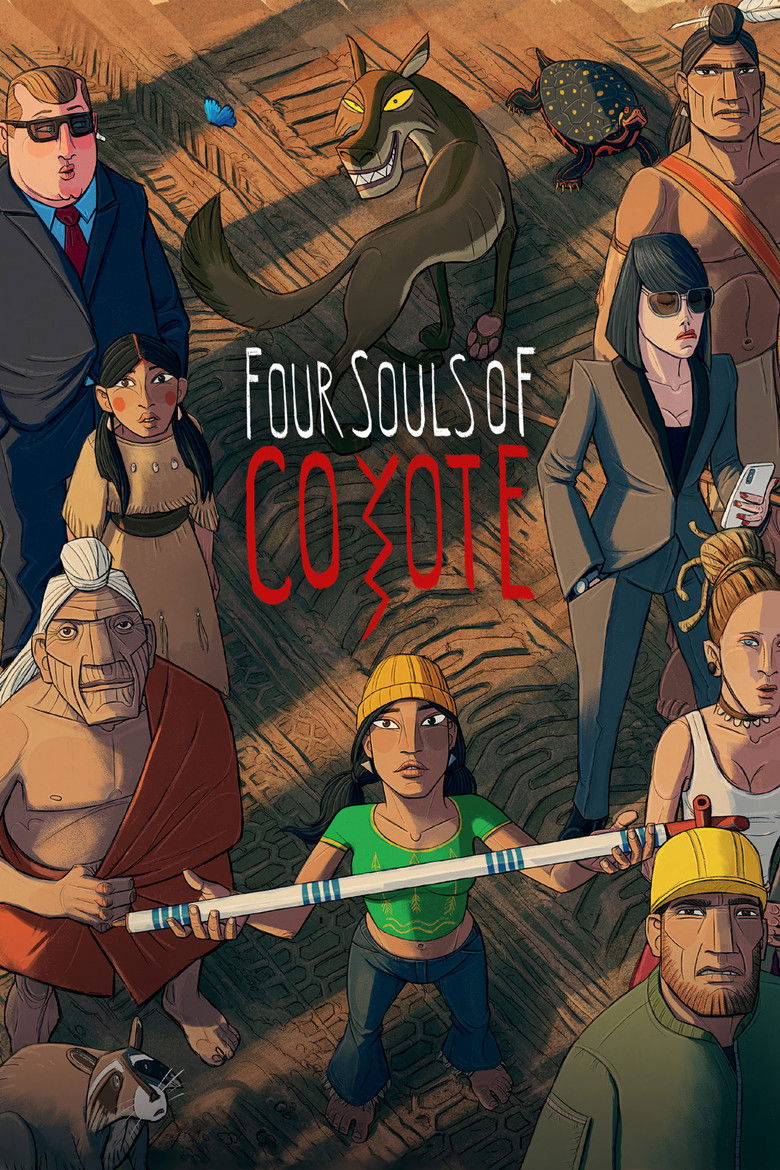 Four Souls of Coyote (2023) - film poster, directed by Áron Gauder