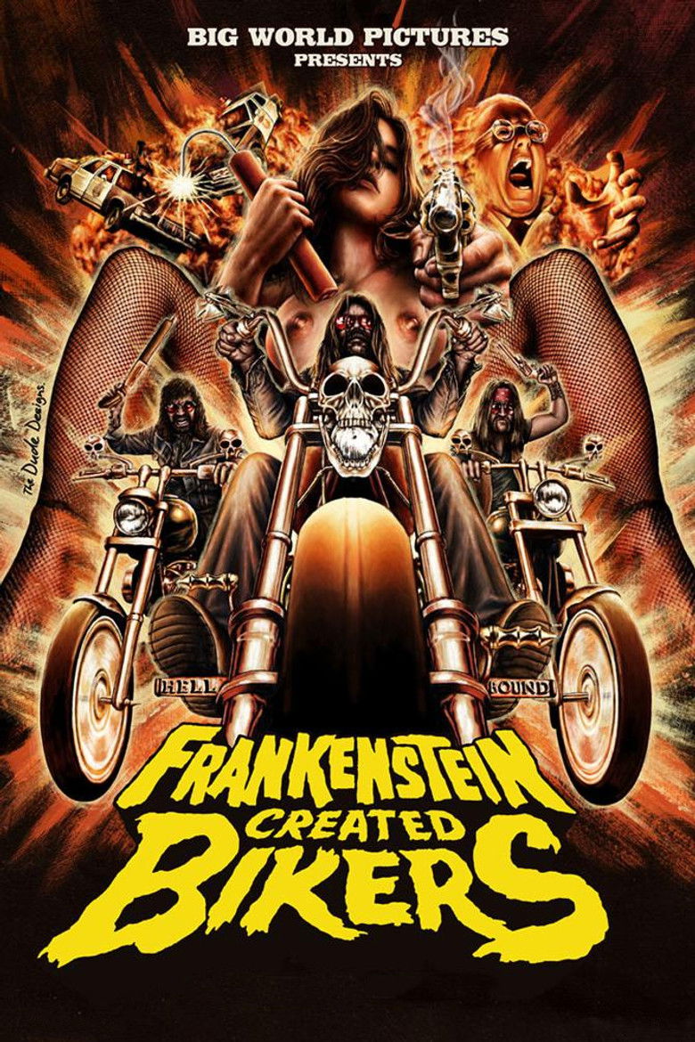 Frankenstein Created Bikers (2016) - film poster, directed by James Bickert