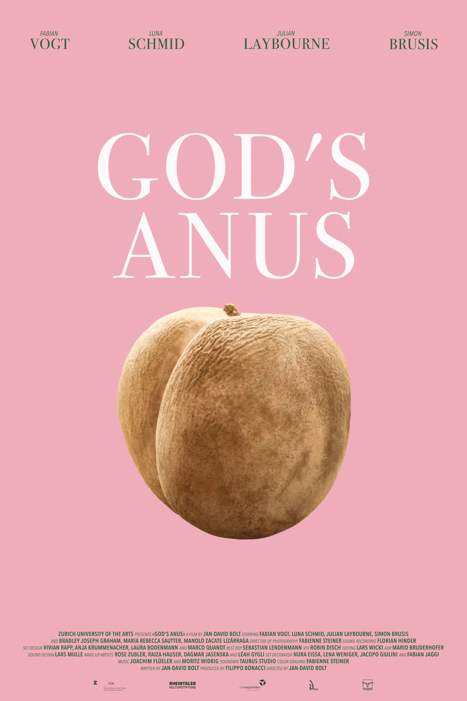 God's Anus (2024) - film poster, directed by Jan-David Bolt