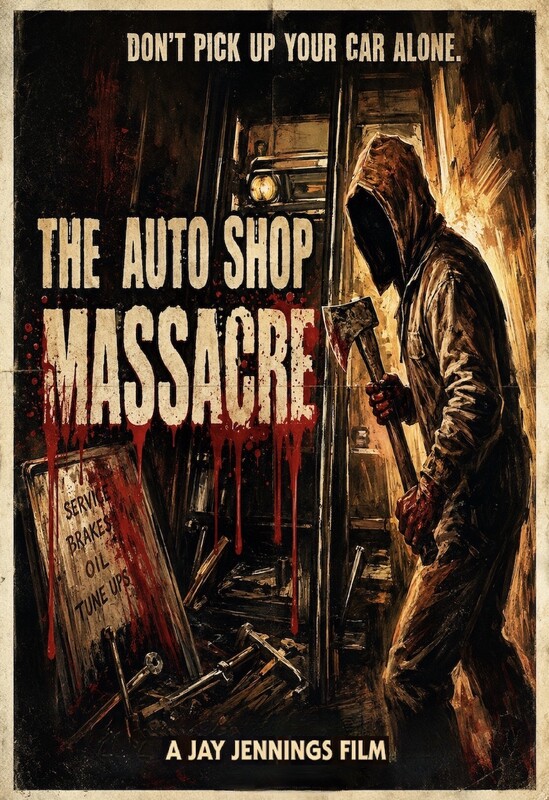 THE AUTO SHOP MASSACRE (2026) - film poster, directed by Jay Jennings