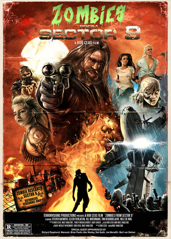 Zombies from Sector 9 (2020) - film poster, directed by Rob Ceus