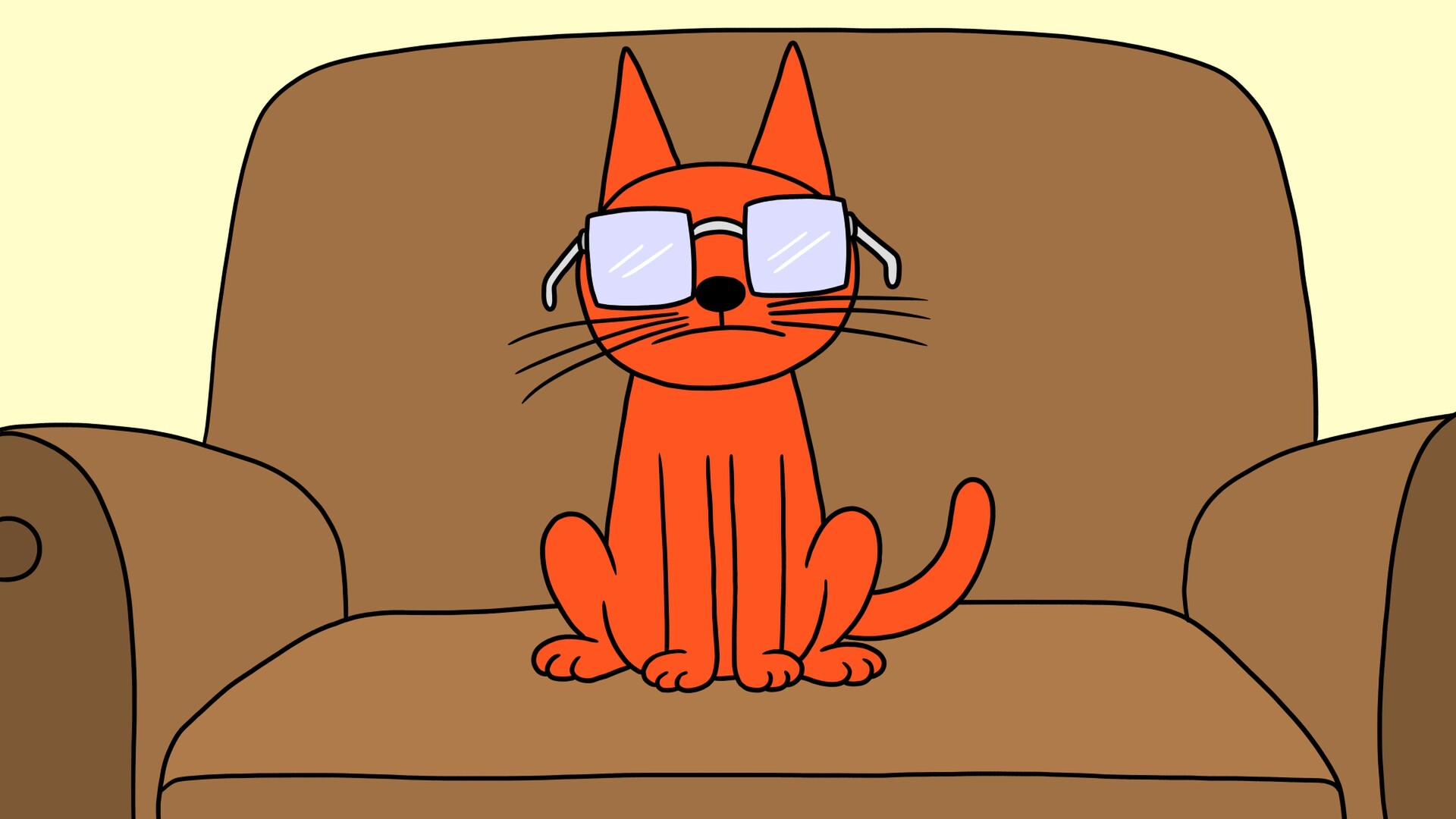 cat with glasses