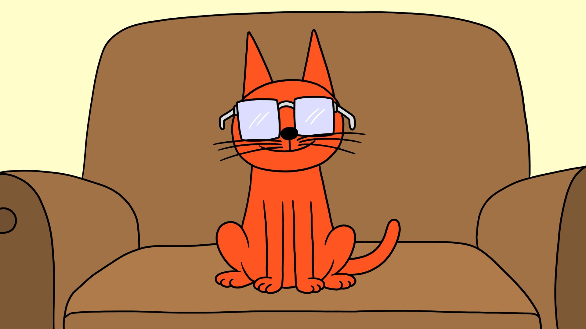cat with glasses
